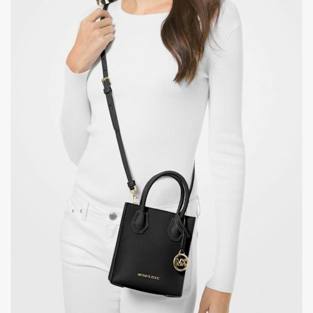 Michael Kors Mercer Pebbled Leather Mini Tote - Picture 8 of 9